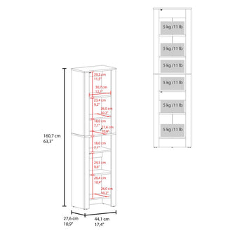 Mueble  Auxiliar para Baño Vanes, Wengue, con espacio para objetos decorativos ZF