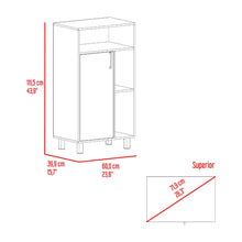 Archivador Bryce, Blanco Duqueza y Fresno Europeo, con una puerta abatible