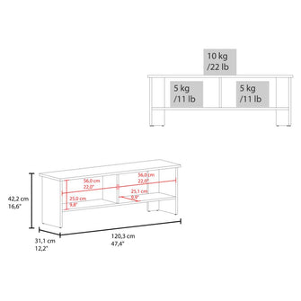 Mesa Para Tv Navi, Nogal Europeo y Blanco, Para Televisor Hasta 55 Pulgadas Con Puerta