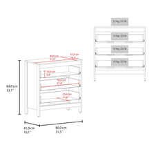 Organizador Newcastle, Blanco, Con tres cajones  ZF