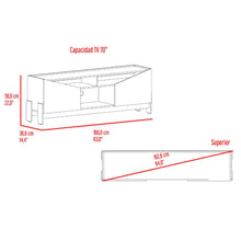 Mesa para TV Holanda, Fresno Europeo y Capri, para televisor máximo 70"