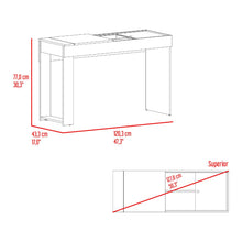 Mueble Tocador Maggie, Blanco Cotta, con espacio para ubicar maquillaje incluye espejo ZF