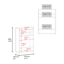 Gabinete de Baño Wiley, Kronos Blanco, con un entrepaño y espacio para ubicar objetos decorativos ZF