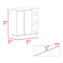 Zapatero Houck, Plata Oscuro y Nogal, con gran espacio para organizar zapatos