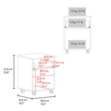 Mesa de Noche Ethan, Wengue, con espacio para colocar objetos decorativos ZF