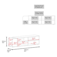 Mesa Para Tv Solene, Azul y Kronos Fresno, Para Televisor Hasta 60 Pulgadas
