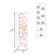 Alacena Stanton, Blanco Duqueza, con manijas metálicas y gran espacio de almacenamiento ZF