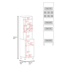 Alacena Atica, Kronos Fresno, con espacio para guardar botellas de vino ZF