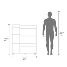 Módulo Microondas Lilo, Blanco, con 2 Entrepaños y 3 Puertas para Guardar Implementos ZF