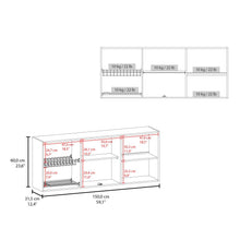 Gabinete Superior Vega, Kronos Cannolo, con Cuatro Puertas Batientes y Dos Puertas en Vidrio ZF