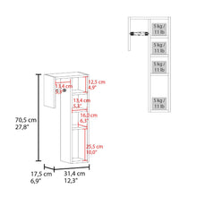 Organizador Para Papel Higienico Toilet, Kronos Blanco, con espacio para colocar objetos ZF