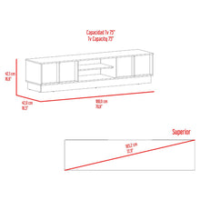 Mesa Para Tv Caobe, Kronos Nogal, Para Televisor de Hasta 75 Pulgadas con cuatro puertas ZF