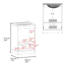 Mueble Para Lavamanos Madison, Blanco Duqueza, Incluye Lavamanos Praia 60 ZF