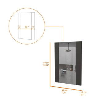 Espejo Flotante Oporto, Wengue, Ideal Para Espacios Reducidos ZF