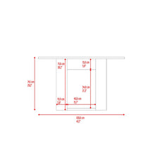 Comedor Volder, Roble Gris, con Amplia Superficie, No Incluye Sillas