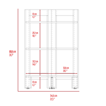 Mesa Auxiliar Esquinera, Athos, Macadamia, con Tres Entrepaños