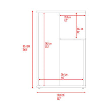 Mesa de Noche Evert, Roble y Gris, con diseño moderno y espacio para ubicar objetos X2