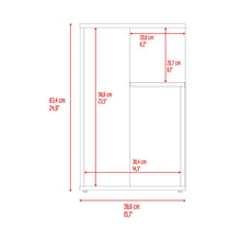 Mesa Auxiliar Evert, Capri y Blanco, con diseño moderno y espacio para ubicar objetos