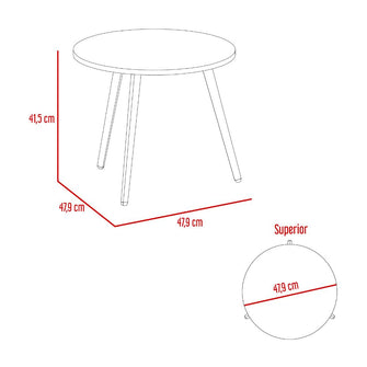 Mesa de Centro, Zohi, Blanco, con Diseño Redondo