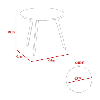 Mesa de Centro Zohi, Wengue, con Diseño Redondo