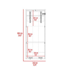Mesa Para Planchar Plegable a la Pared Vesper, Blanco, con Amplia Superficie Baja Para Almacenamiento
