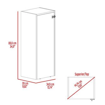Mesa Para Planchar Plegable a la Pared Vesper, Blanco, con Amplia Superficie Baja Para Almacenamiento