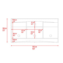 Mesa Para Tv Fiorenzi, Nogal y Wengue, con espacio para TV de 55"