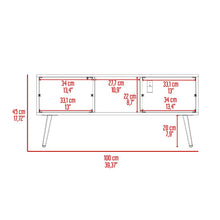 Mesa de Centro Mirabella, Wengue y Miel, con un Cajón y Dos Puertas Batientes