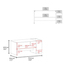 Mesa de Centro Larga Adel, Capri y Wengue, Con amplio espacio para decoración ZF