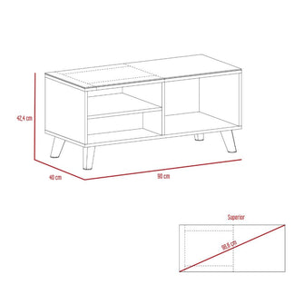 Mesa de centro Natura, Macadamia, con amplia superficie superior