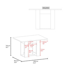 Mesa para Comedor Volder 120, Positano, con Amplia Superficie, No Incluye Sillas