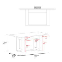 Mesa para Comedor Volder 160, Positano, con Amplia Superficie, No Incluye Sillas