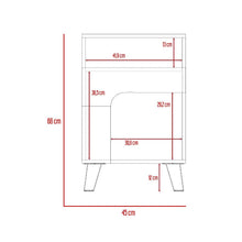 Mesa de Noche Yersi, Café Claro, con espacio para tu mascota X2