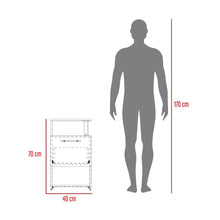 Mesa de Noche Alta Jena, Wengue, con cajon para guardar objetos