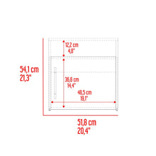 Mesa de Noche Montano, Milan y Wengue, con un cajón y espacio para colocar objetos decorativos