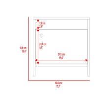 Mesa de Noche Tutto, Macadamia y Blanco Duqueza, con Cajón Para Guardar Objetos Ideal Para Espacios Reducidos
