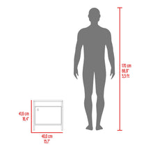 Mesa de Noche Tutto, Macadamia y Blanco Duqueza, con Cajón Para Guardar Objetos Ideal Para Espacios Reducidos