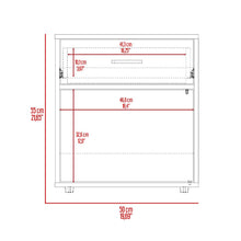 Mesa de Noche Grays, Wengue y Fresno Europeo, con una puerta y cajón