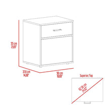 Mesa de Noche Grays, Wengue y Fresno Europeo, con una puerta y cajón