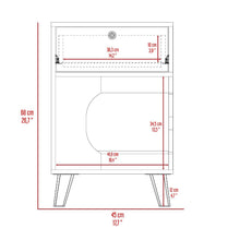 Mesa de Noche Olivit, Café Claro y Blanco X2