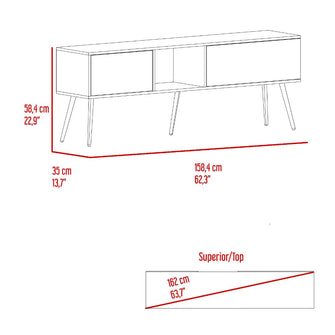 Mesa Para Tv Toronto, Milan y Plata Oscuro, Para Televisor Hasta 70 Pulgadas