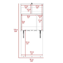 Escritorio Plegable Kaplan, Blanco, moderno Ahorrador de espacio
