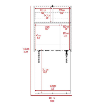 Escritorio Plegable Kaplan, Bardolino, moderno Ahorrador de espacio ZF