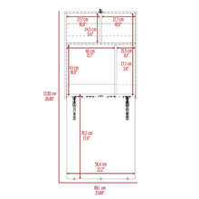 Escritorio Plegable Kaplan, Bardolino, moderno Ahorrador de espacio ZF