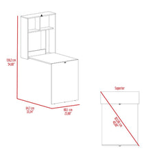 Escritorio Plegable Kaplan, Bardolino, moderno Ahorrador de espacio ZF