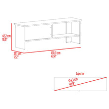 Mesa Para Tv Navi, Fresno Europeo y Blanco Duqueza, Para Televisor Hasta 55 Pulgadas Con Puerta