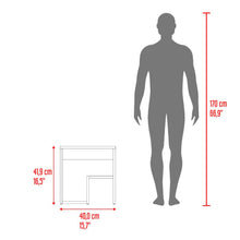 Mesa de Noche Niro, Fresno Europeo y Wengue, con diseño minimalista
