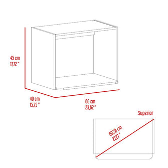 Mueble Auxiliar Lirio, Blanco Duqueza, con Espacio Para Microondas