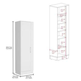 Mueble de Aseo Lirio, Blanco, con cinco entrepaños ZF