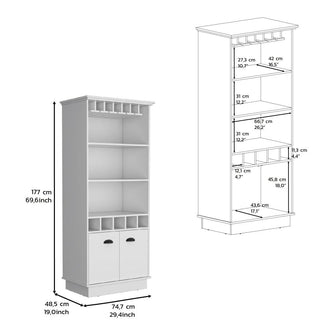 Bar Dund, Blanco, con espacio superior para copas ZF